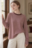 Stripe Drop Relaxed Long-Sleeve Tee