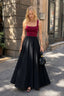 Elegant Black Ins Style Umbrella Maxi Skirt