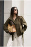 Buckle Belted Bomber Jacket