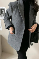 Versatile Wool Casual Blazer