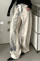 Vintage Straight Tie Dye Jeans