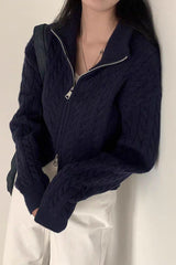 Collared Cable Knit Sweater