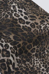 Chic Leopard Print Maxi Work Dress