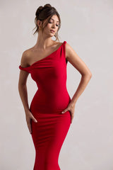Sexy One Shoulder Solid Bodycon Dress