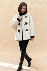 Cashmere Metal Snap Cardigan Coat