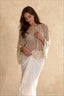 Solid Color Sequined Hollow Long Sleeve Knit Sweater