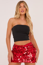 Sequin A-Line Bodycon Christmas Skirt