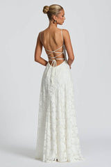 Sexy Backless Chiffon Maxi Dress