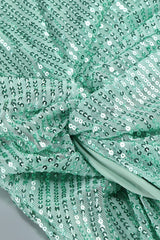 Sexy Spaghetti Strap Slit Sequin Formal Dress