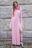Elegant Retro Cutout Deep V Halter Ruched 3D Floral Party Dress