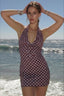 Sexy Spaghetti Strap Tie Polka Dot Bodycon Party Dress