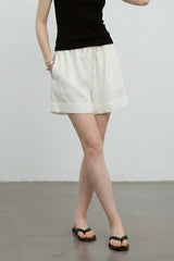 Linen Drawstring Relaxed Shorts Pants
