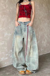 Vintage Wide Leg Light Blue Jeans