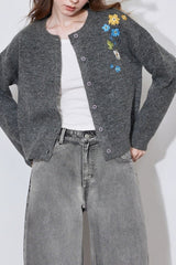 Vintage Floral Embroidery Sweater