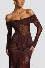 Sexy Lace Patchwork Mermaid Lace Dress