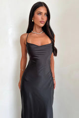 Backless Satin Sexy Slip Formal Dress