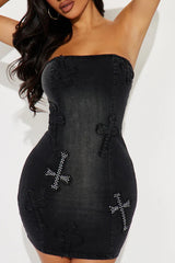 Bodycon Mini Denim Dress