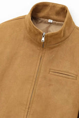 High Collar Zip Slim Short Jacket