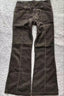 Vertical Stripe Low Rise Flare Denim Pants