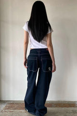 Street Vintage Distressed Flare Jeans