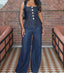 Sleeveless Slim Denim Pant Suit