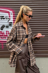 American Vintage Plaid Blouse