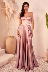 Elegant Strapless Maxi Formal Dress