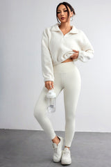 Fleece Hoodie Yoga Pants Activewear Set