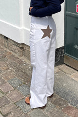 Star Print Loose Wide Leg Jeans