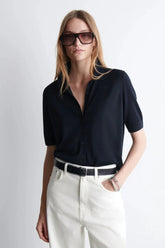 Short Sleeve Polo Cardigan