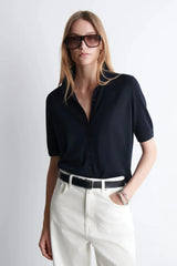 Short Sleeve Polo Cardigan
