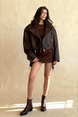 Vintage Cropped Leather Jacket