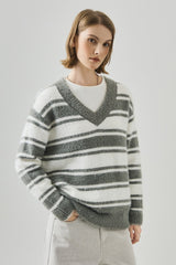 Loose Fit V Neck Knit Sweater