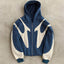 Devil Print Zip Up Hoodie