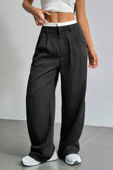 Low Rise Flared Office Chic Tailored Pants