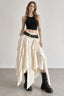 Asymmetrical Lace Bodycon Maxi Skirt