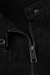 Double Zipper Denim Cargo Jacket