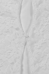 Hollow Out Buttoned Bodycon Lace Dress