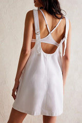 Mini Suspender Denim Dress