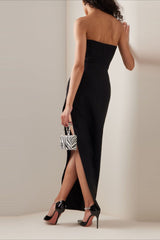 Strapless Rhinestone Bandage Cocktail Dress