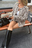 Y2K Chic Leopard Print Long Sleeve Coat