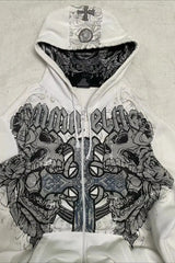 Vintage Loose Fleece Hoodie