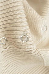 Slim Fit Knit Patchwork Cardigan