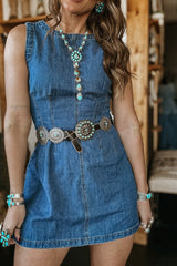 Western Style Slim Denim Dress
