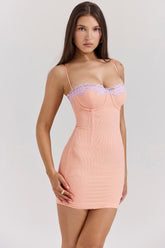 Elegant Mesh Color Block Lace Dress