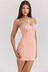 Elegant Mesh Color Block Lace Dress