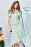 Detachable Cape Mint Fitted Short Sleeve T-Shirt