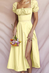 Tie Strap Split Hem Maxi Dress