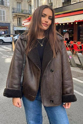 Warm Oversized Faux Shearling Coat