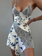 DressBetty - 2024 Streetwear Women Sleeveless Backless Asymmetrical Lace Dress